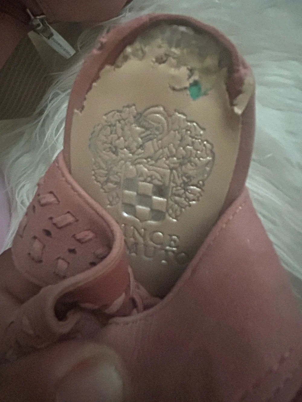 Vince Camuto Mauve Pink Suede Lace-Up Wedge Sandals  Size 8